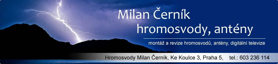 Milan Černík - hromosvody, Praha 5